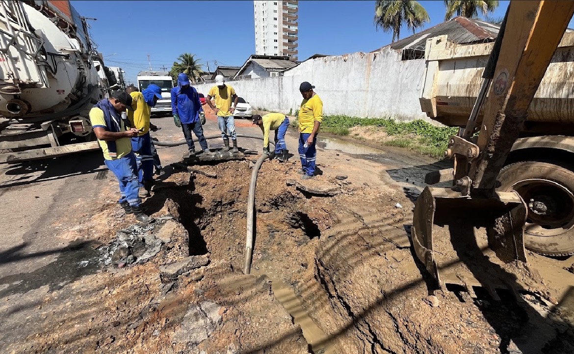 Ação inclui a recuperação de duas caixas de drenagem totalmente comprometidas