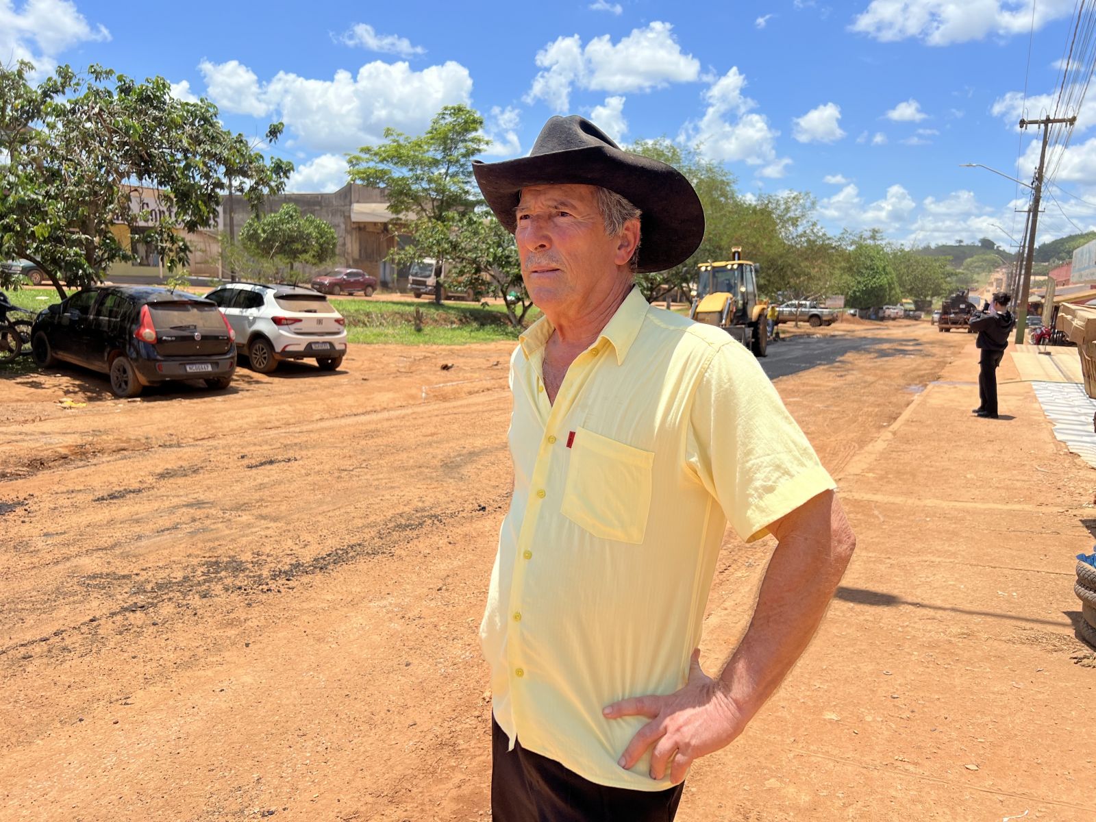 Mauro Aparecido agradece o serviço que a prefeitura está fazendo em União Bandeirantes